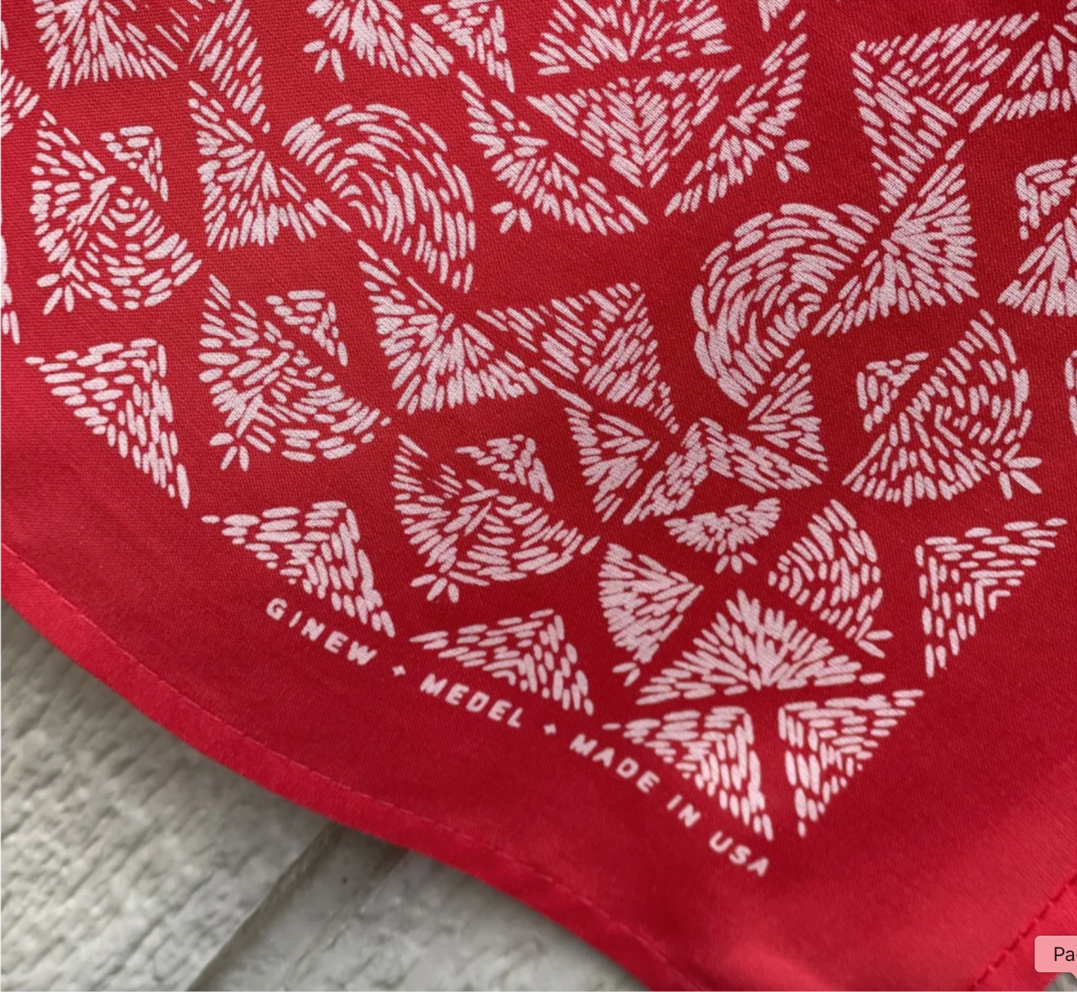 Ginew Medel Bandana Red