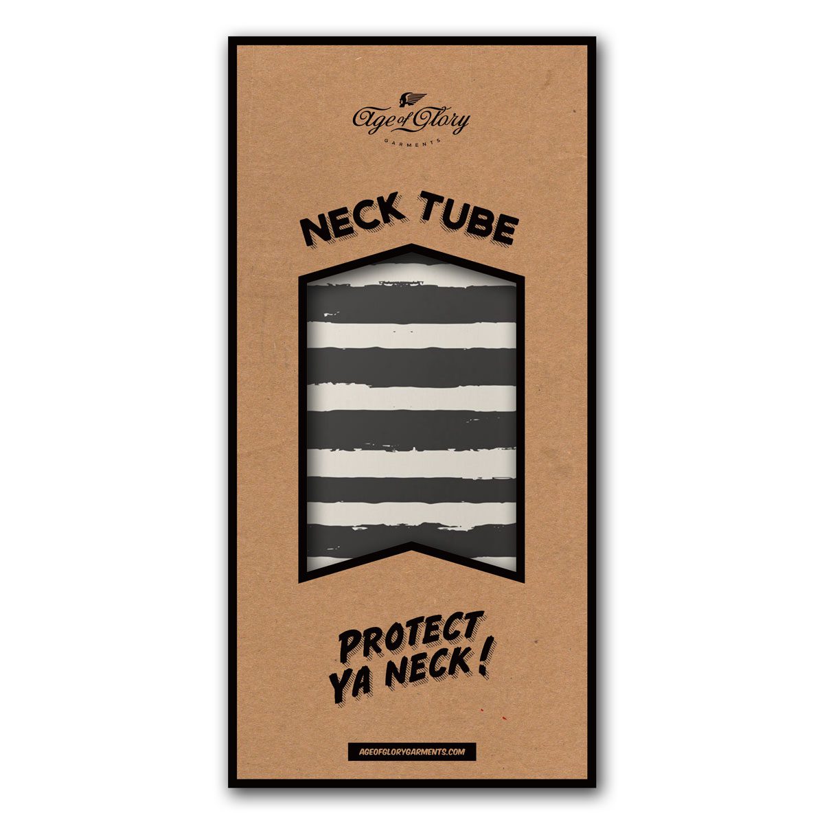 Age of Glory Painted Stripes Neck Tube Black/Off-White