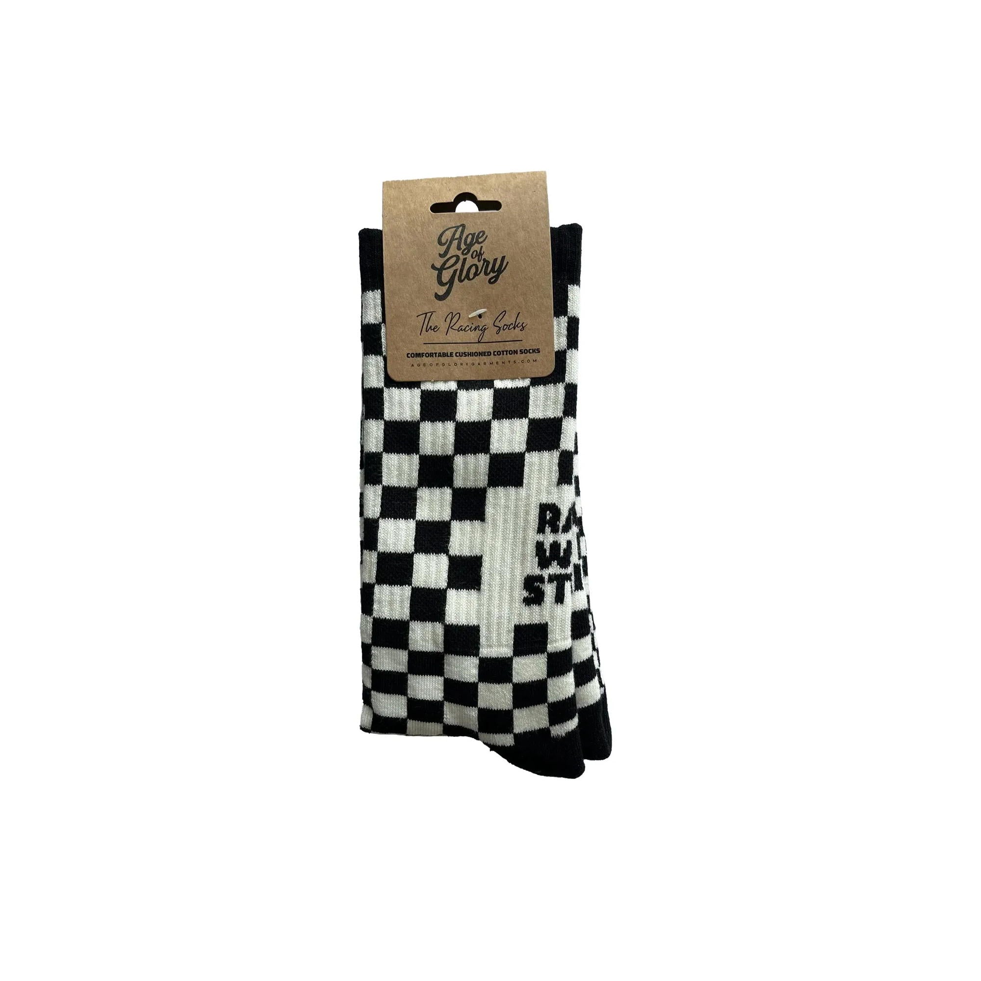 Age of Glory Racing Socks Black/Off-White