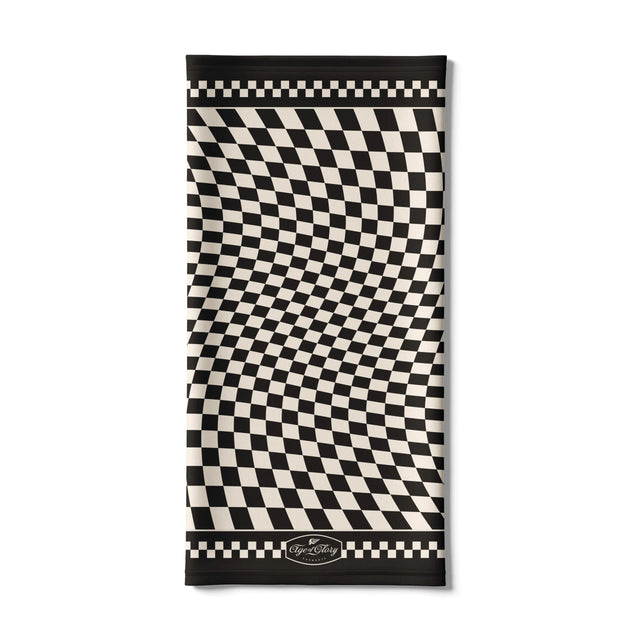 Age of Glory Twisted Checker Winter Neck Tube Black/White