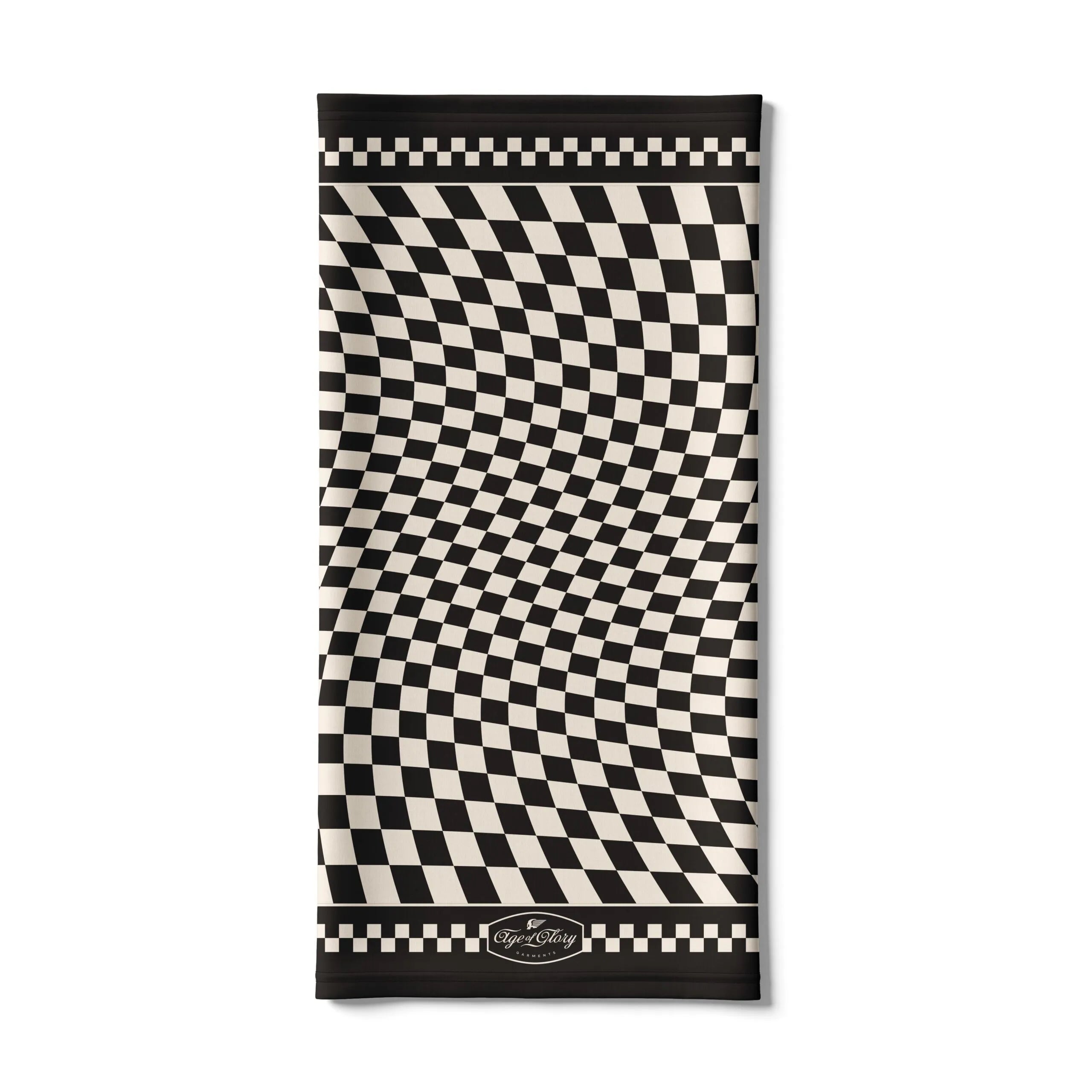 Age of Glory Twisted Checker Winter Neck Tube Black/White