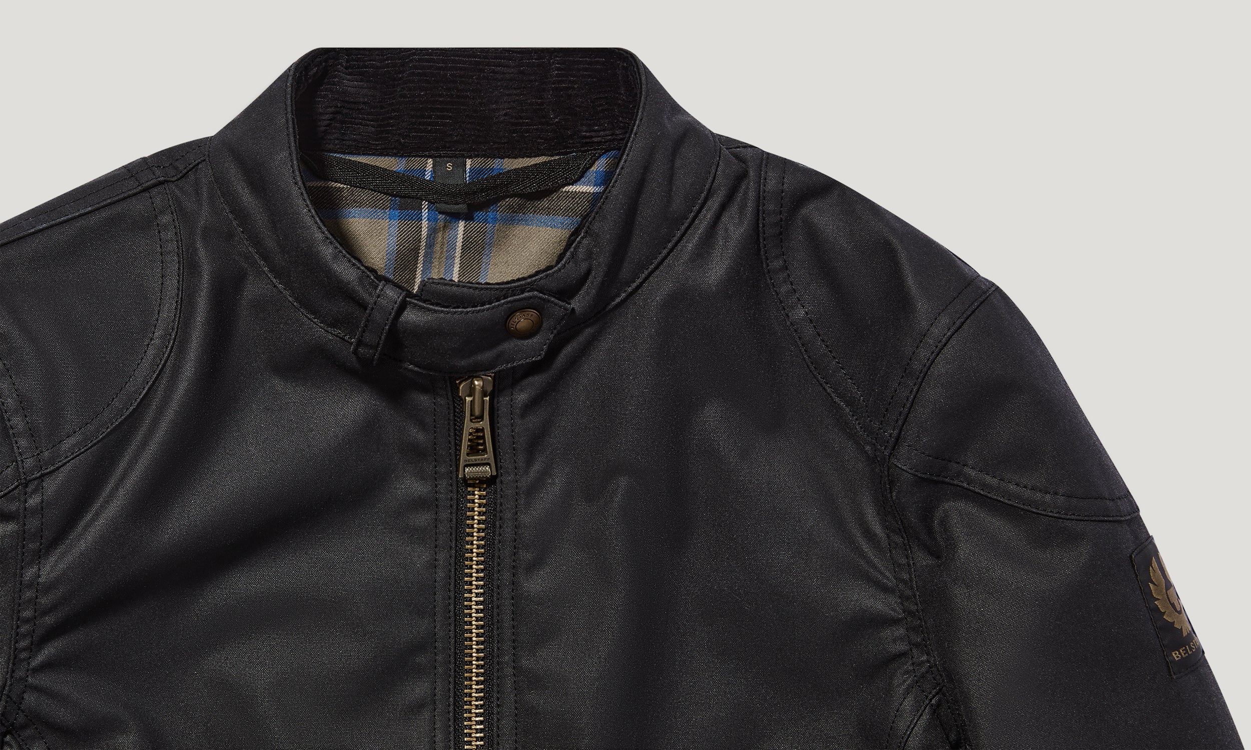 Belstaff Bamburgh Womens Waxed Motorcycle Jacket Black