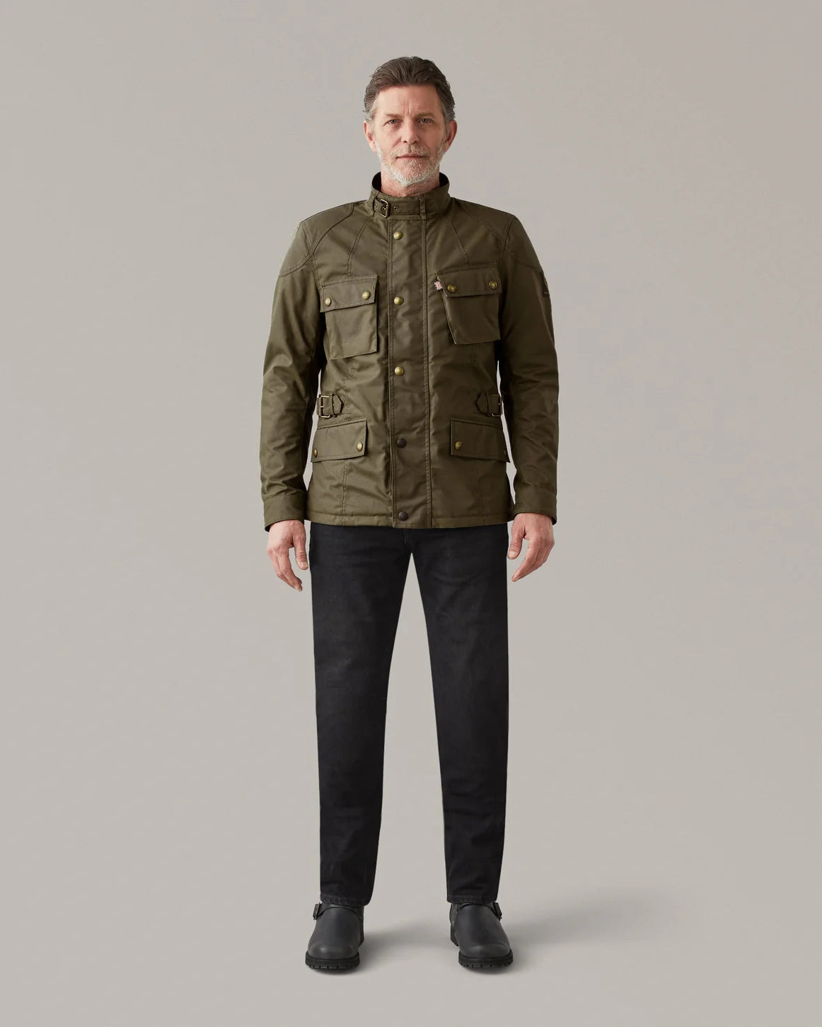 Belstaff Crosby Motorcycle Jacket Forest Green