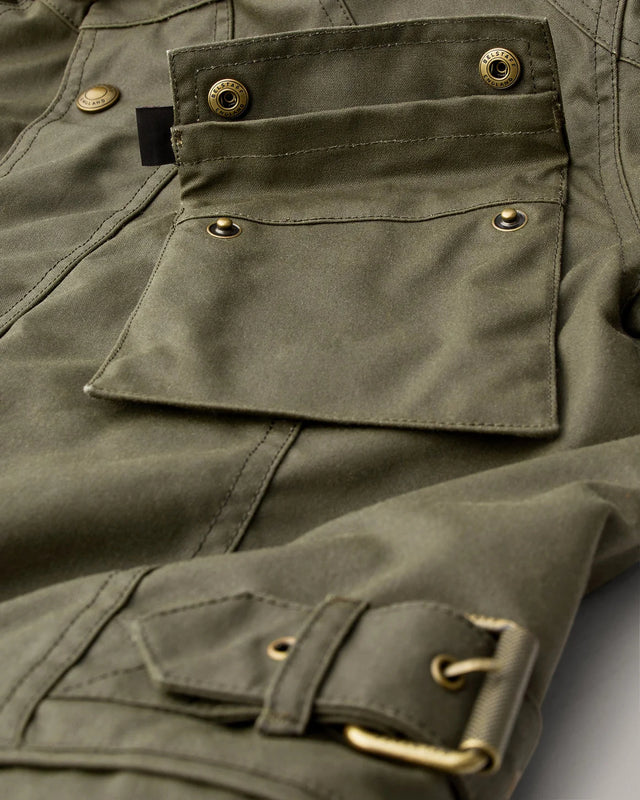 Belstaff Crosby Motorcycle Jacket Forest Green