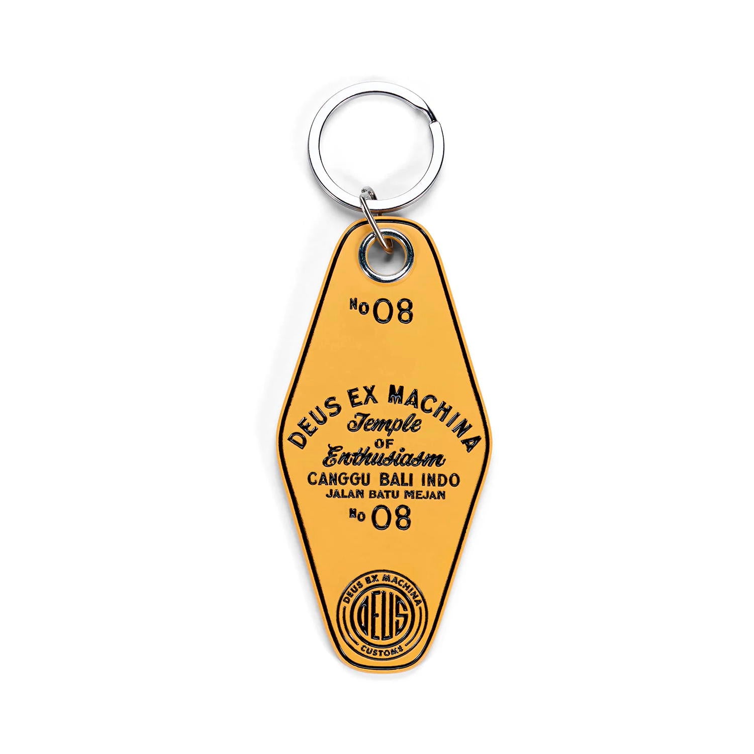 Deus Ex Machina Canggu Metal Key Tag Citrus Yellow