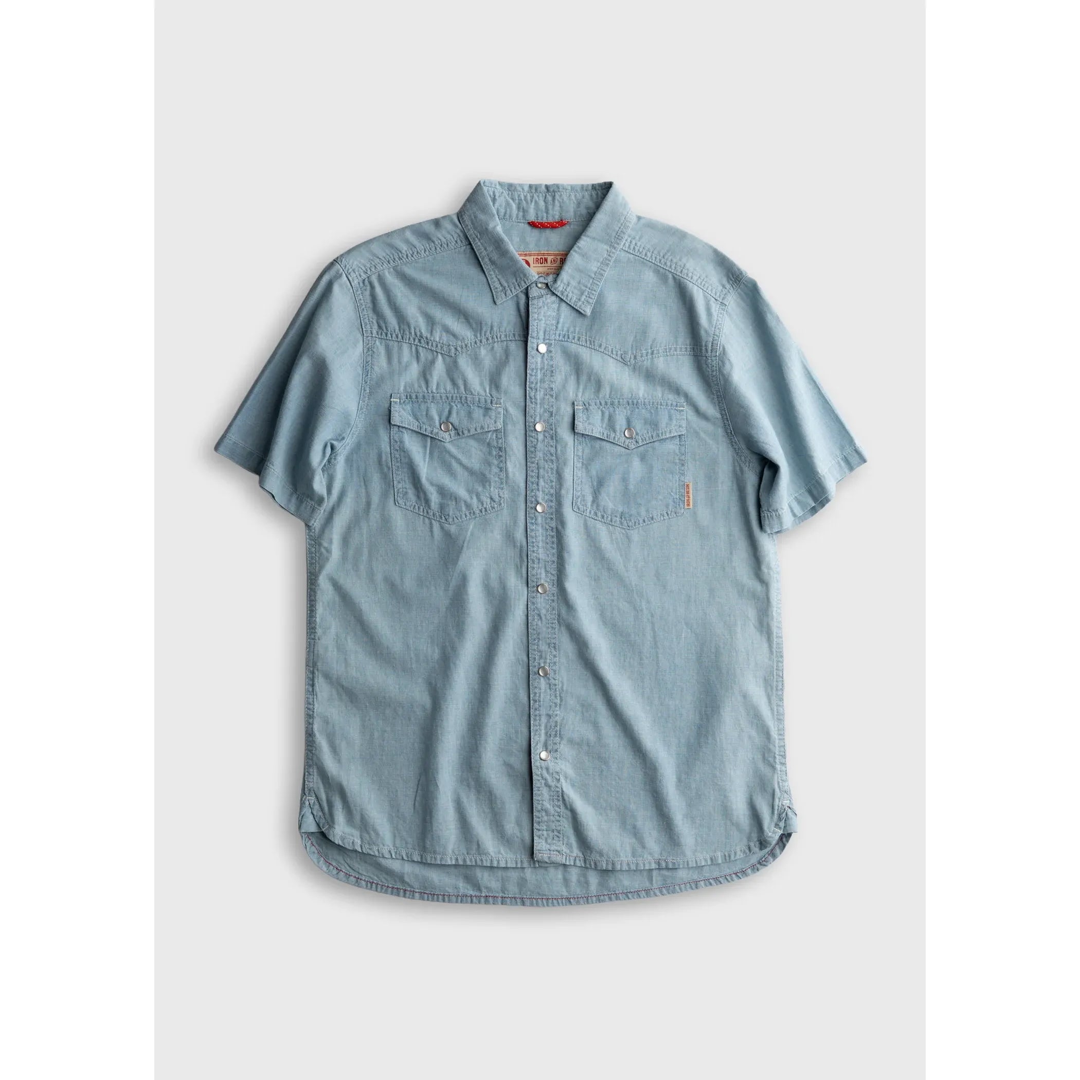 Iron And Resin Badwater Short Sleeved Shirt Blue