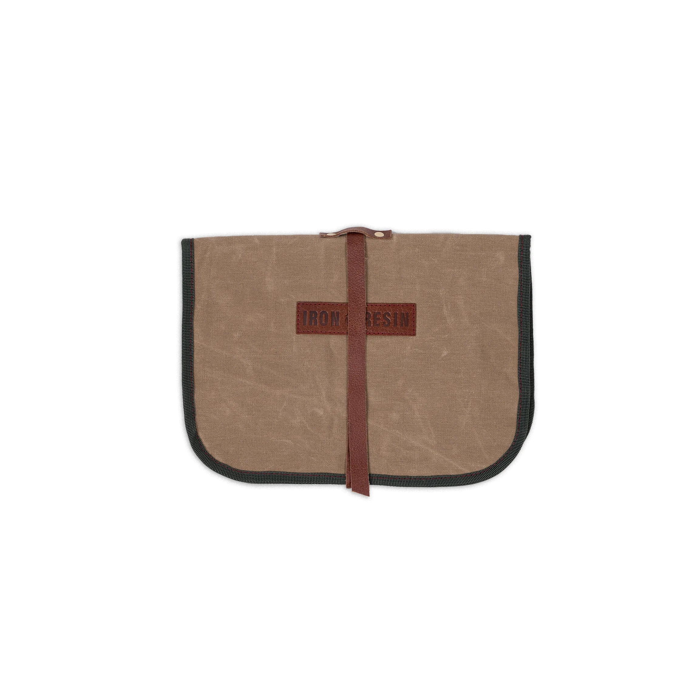 Iron And Resin Canvas Tool Roll Beige/Grey