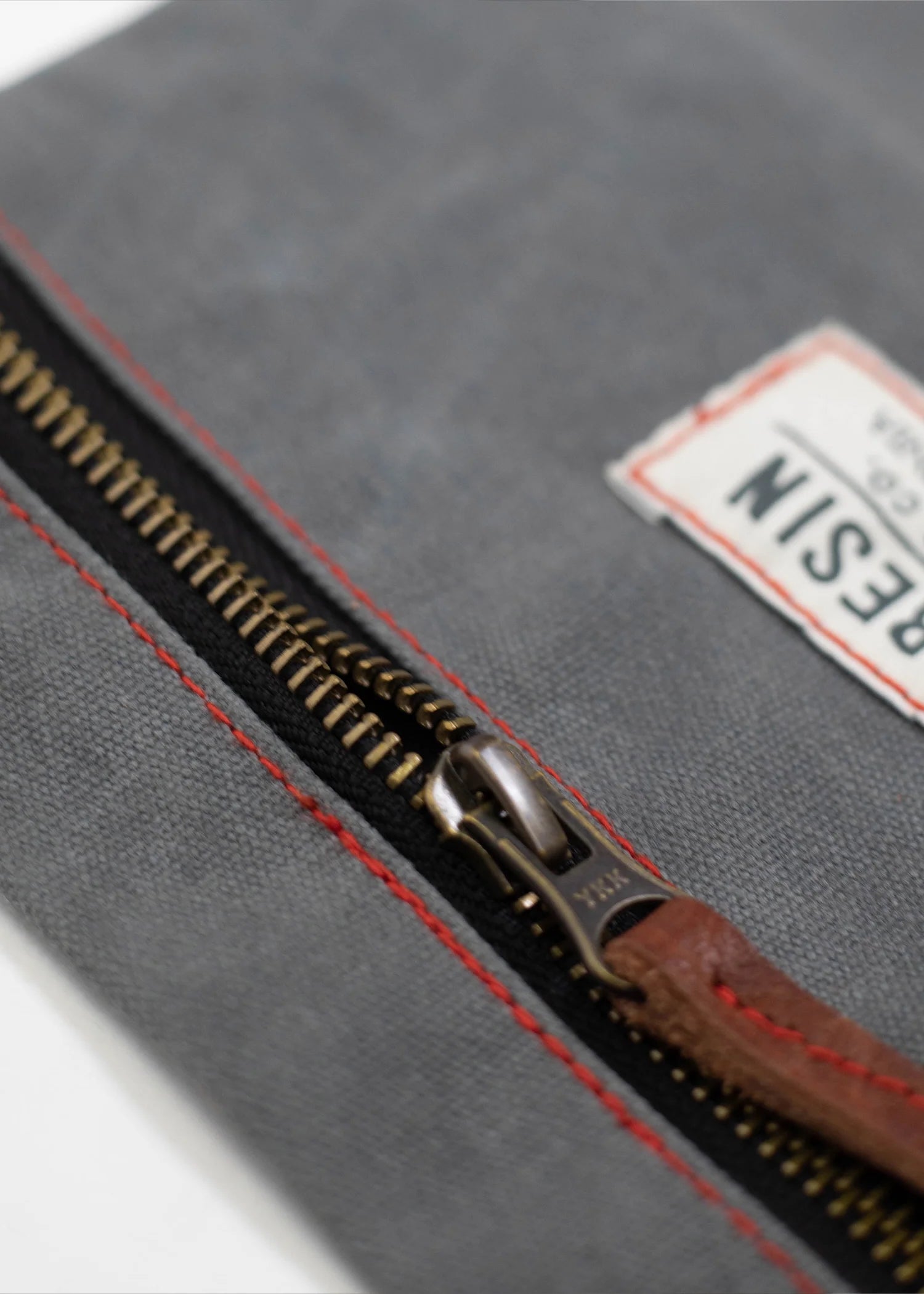 Iron And Resin Canvas Tool Roll Beige/Grey