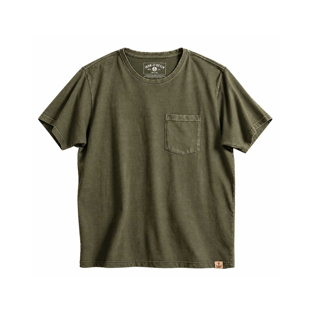 Iron And Resin Faded Pocket Tee Forest