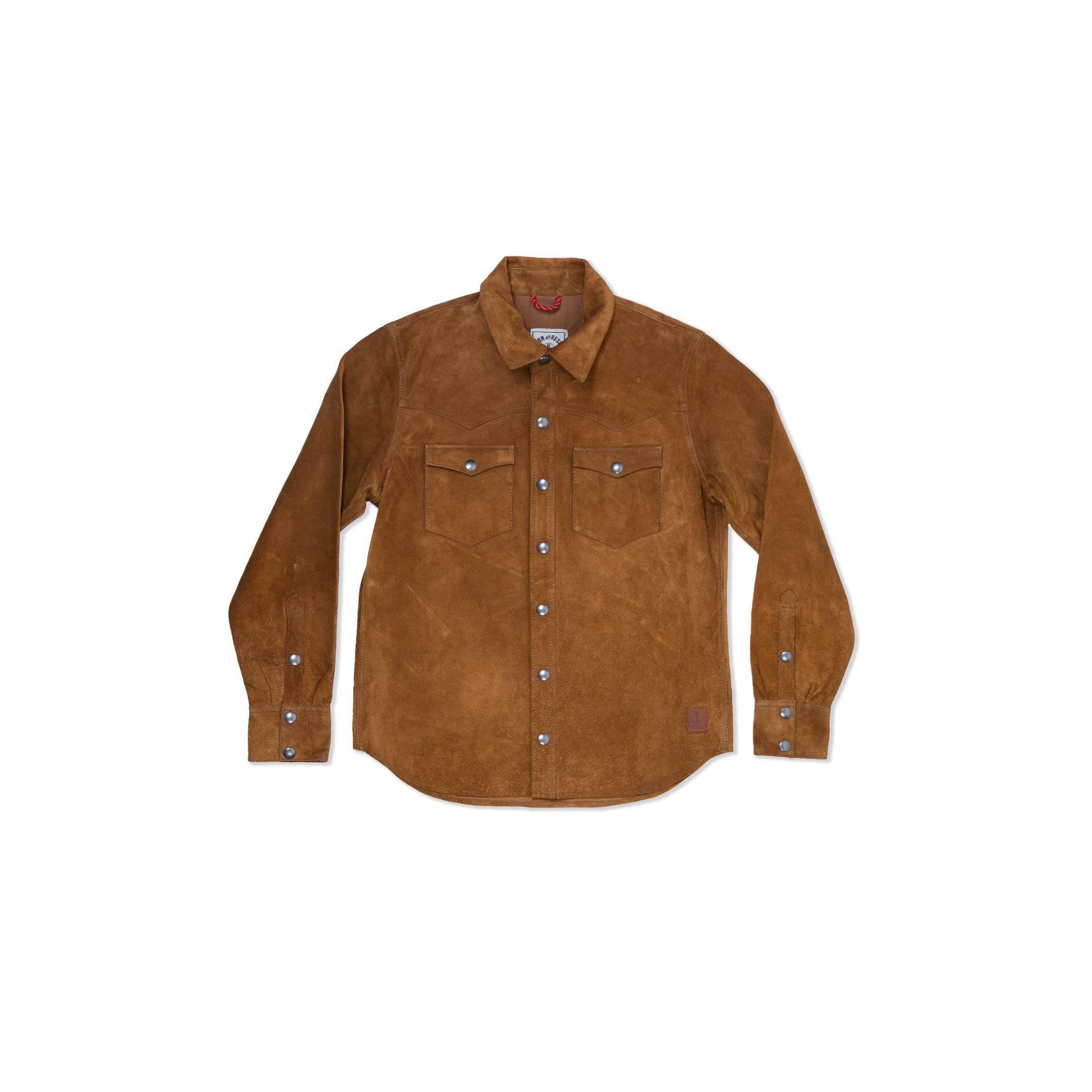 Iron And Resin Fenceline Shirt Buffalo Suede Cognac