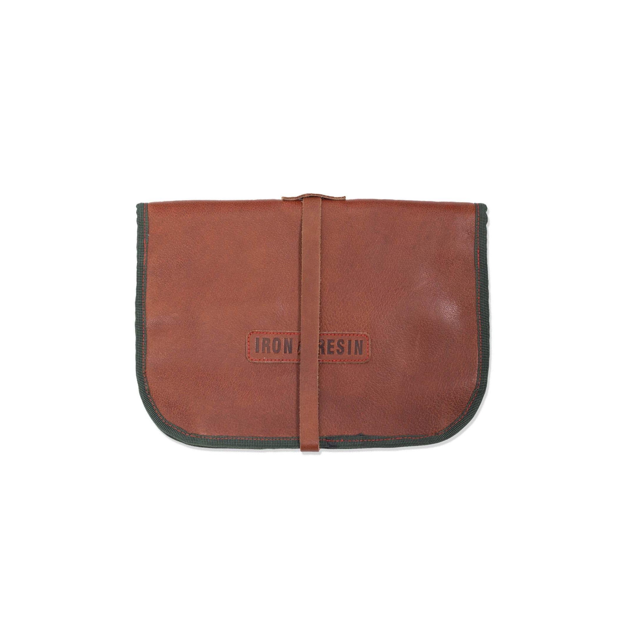 Iron And Resin Great Plains Leather & Canvas Tool Roll Brown/Grey