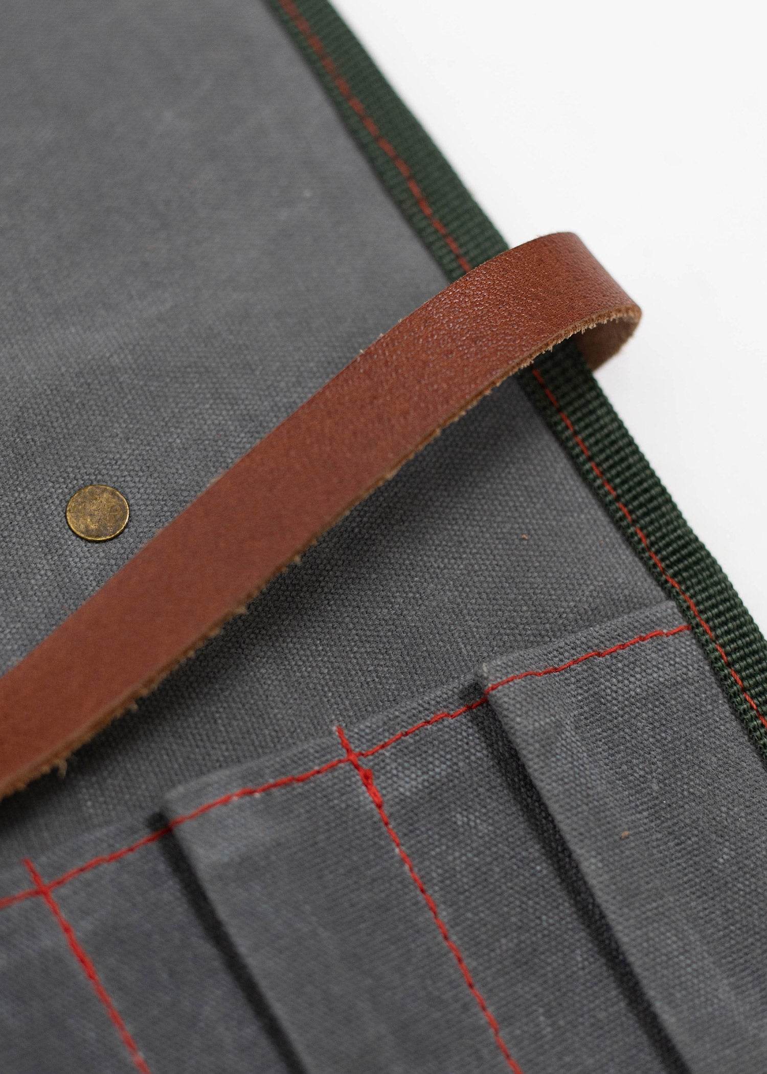 Iron And Resin Great Plains Leather & Canvas Tool Roll Brown/Grey