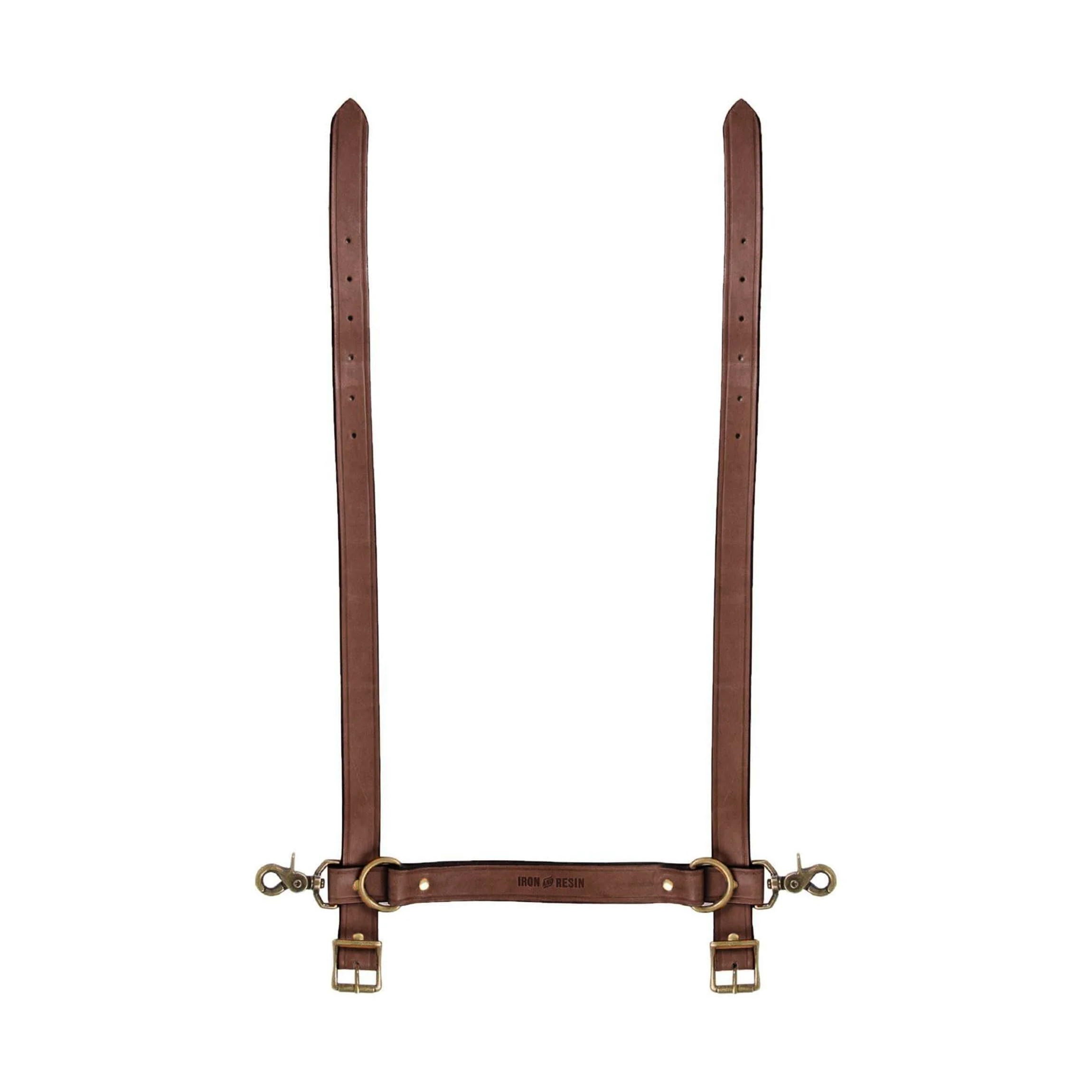 Iron And Resin Leather Blanket Roll Brown