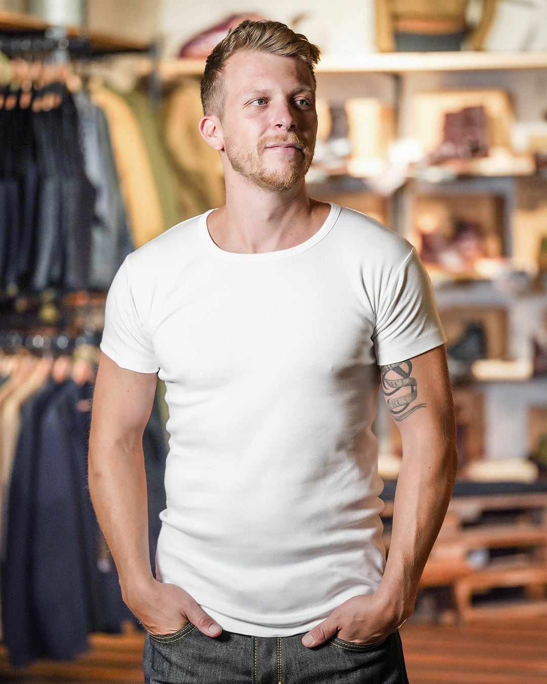 Pike Brothers 1947 Round Neck T-shirt White (2-pack)