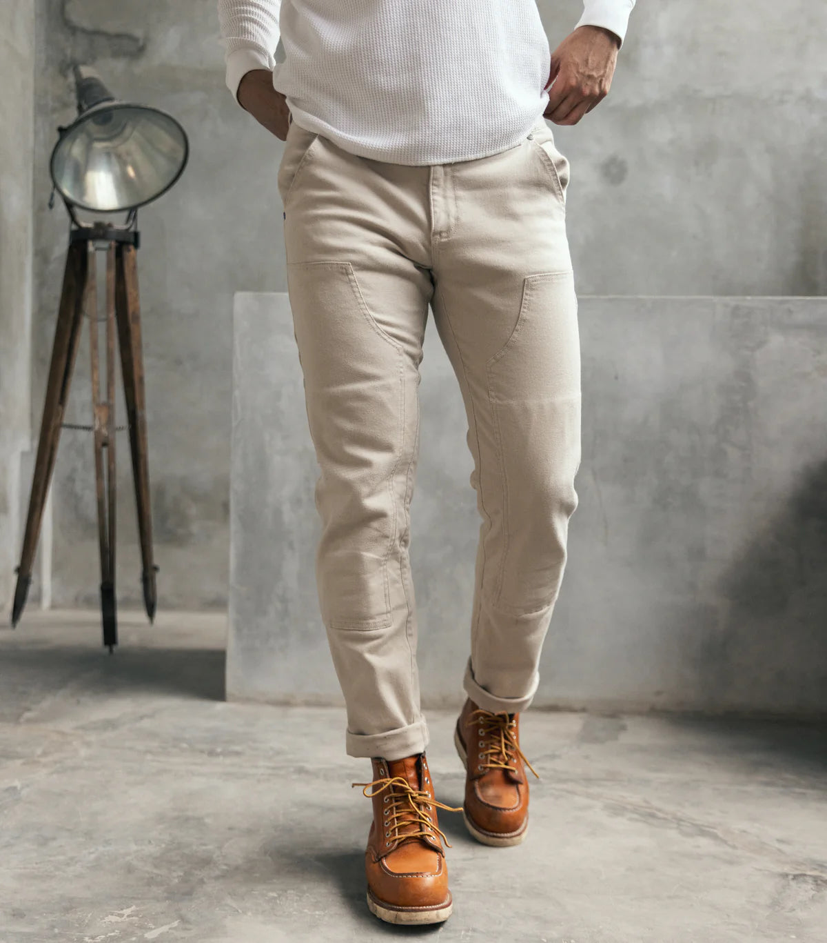 Silk Road Carpenter Motorcycle Pants Off-White
