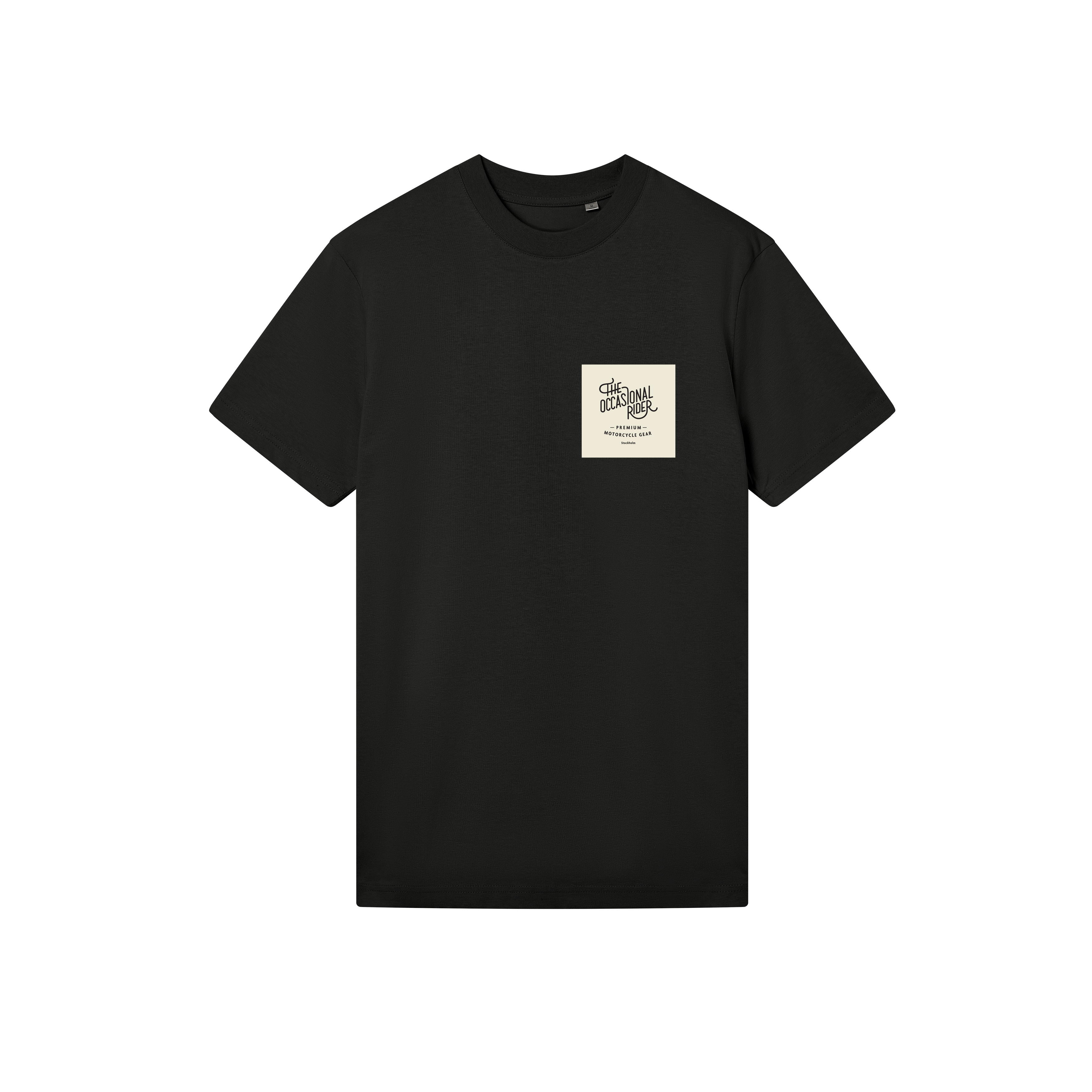 The Occasional Rider Pocket Logo T-shirt Black/White