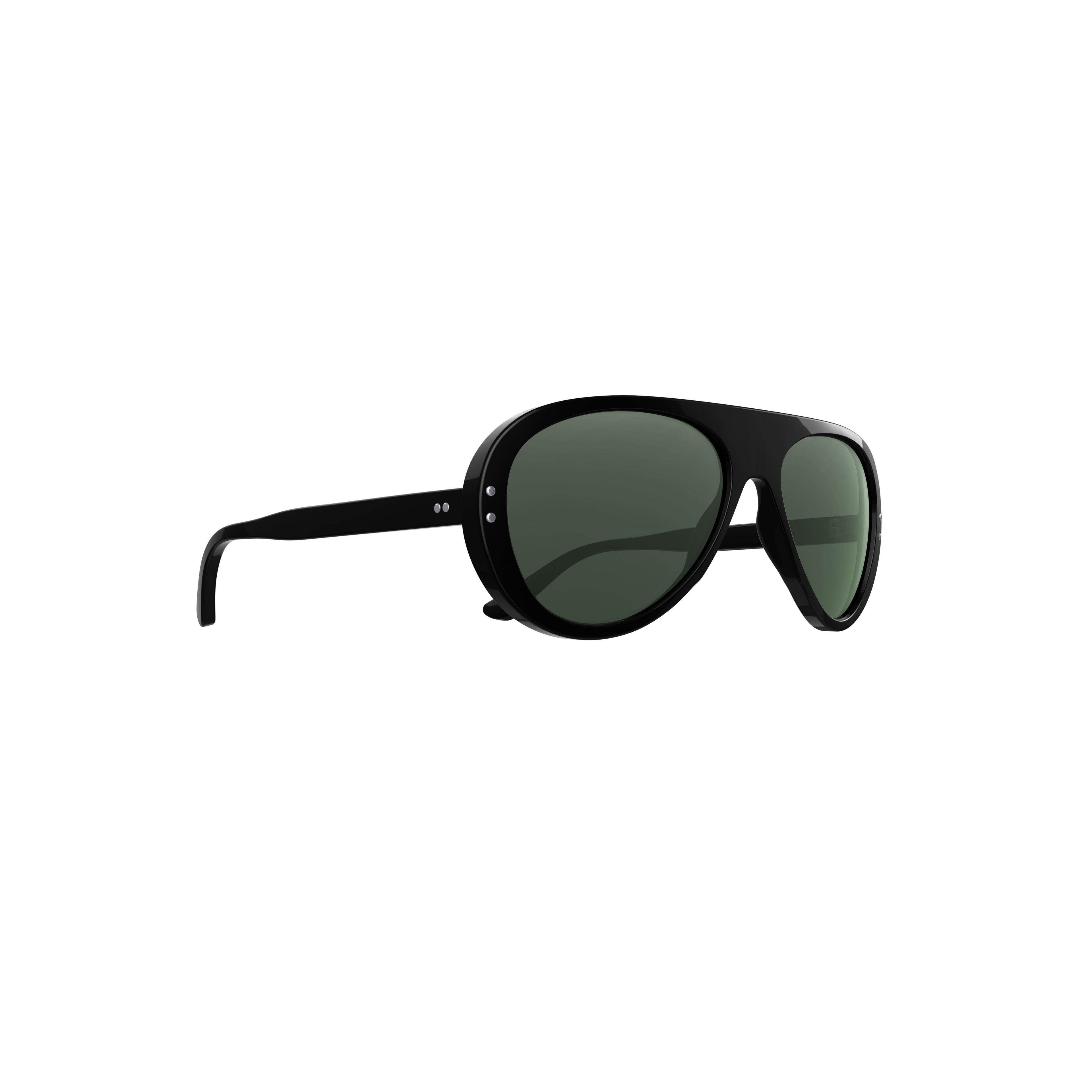 Vallon Moto Aviators Sunglasses Black/Green