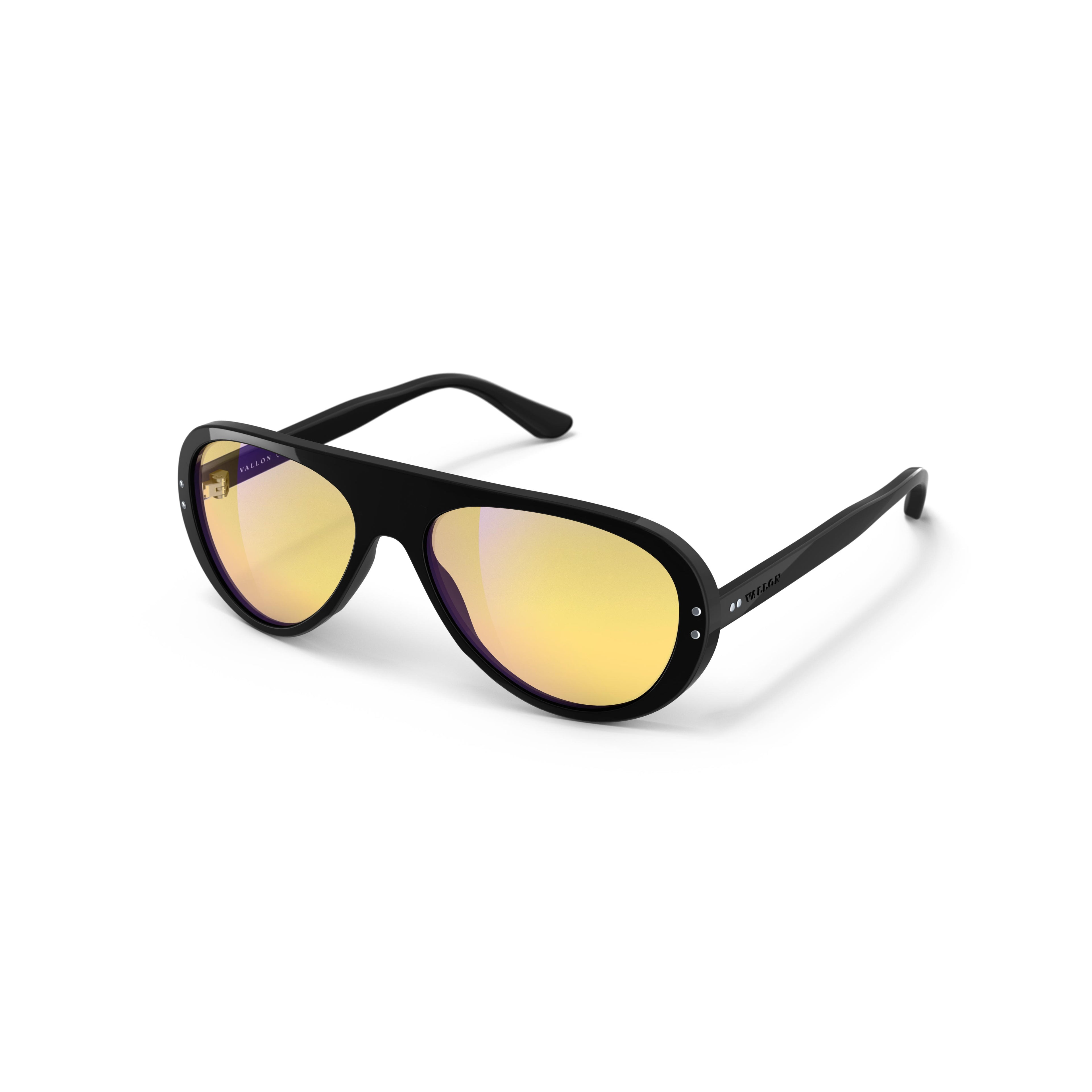 Vallon Moto Aviators Sunglasses Black/Yellow