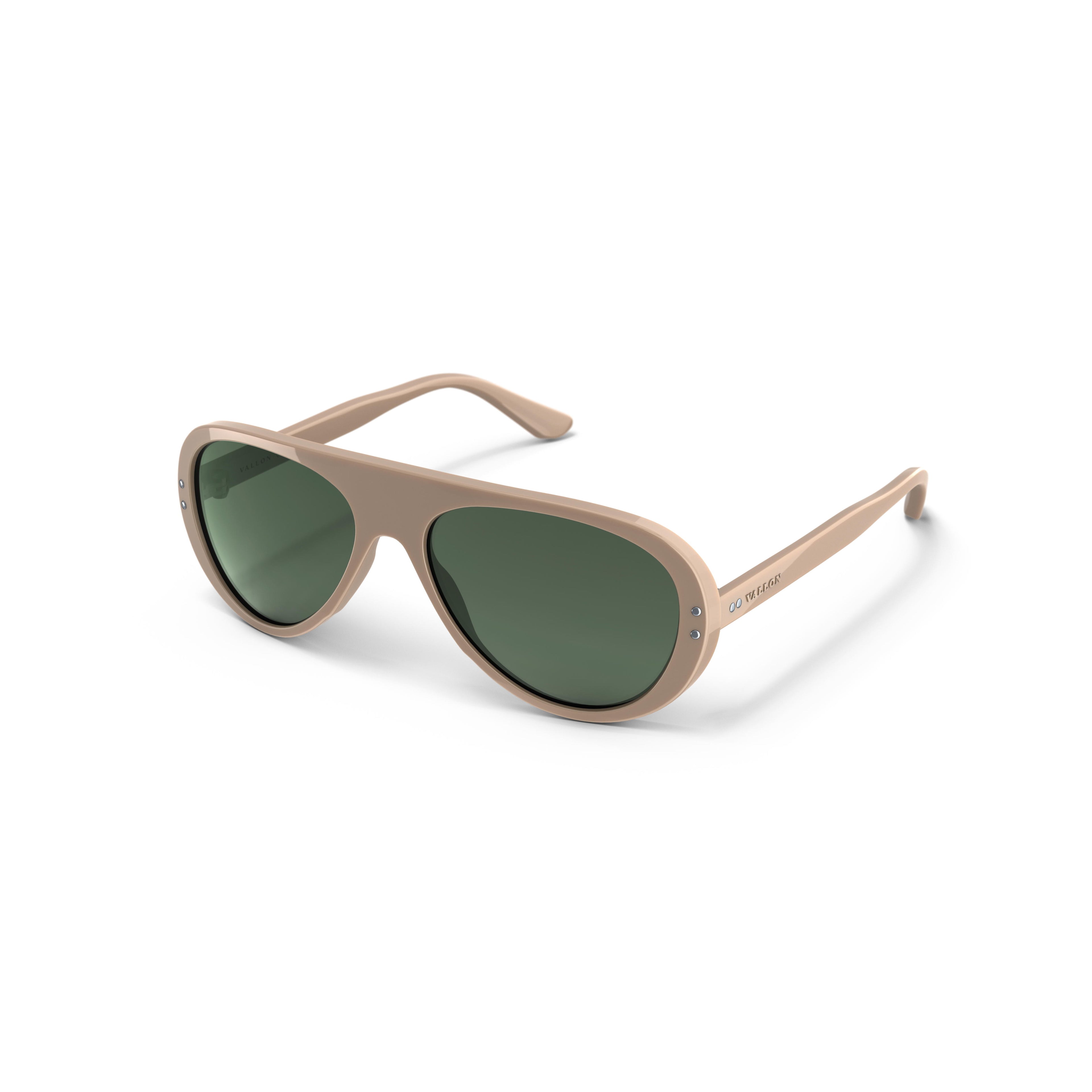 Vallon Moto Aviators Sunglasses Desert/Green