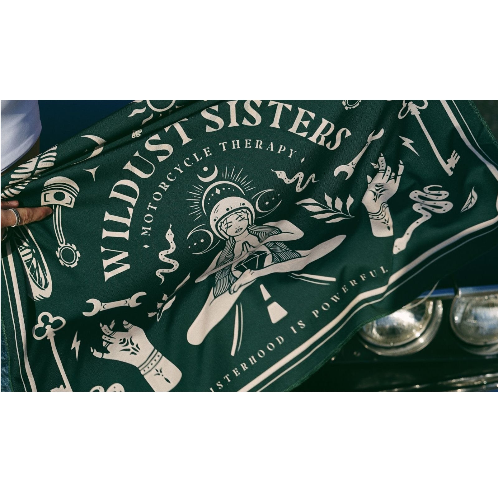 Wildust Sisters Moto Therapy Scarf Emerald Green