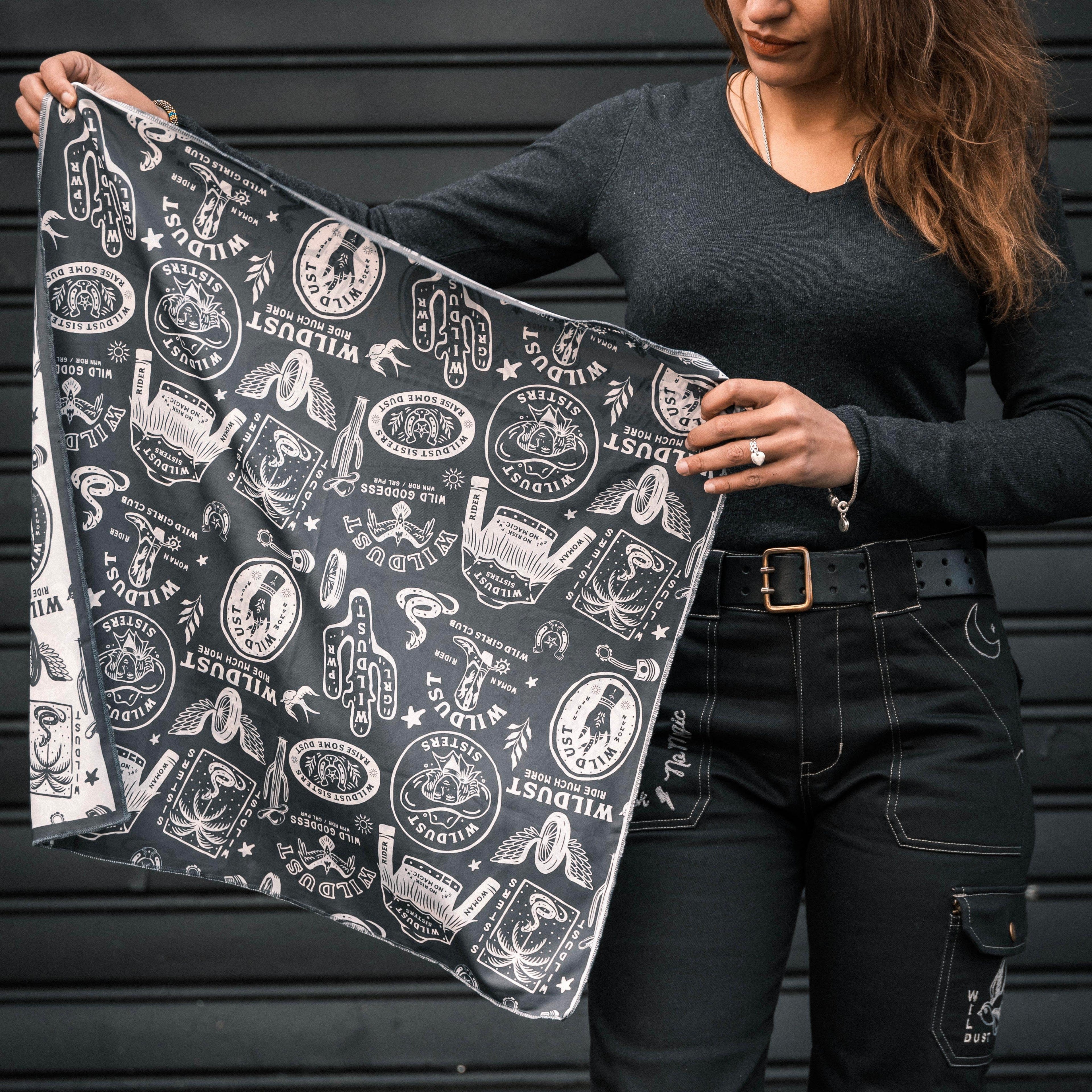 Wildust Sisters Western Moto Scarf Grey