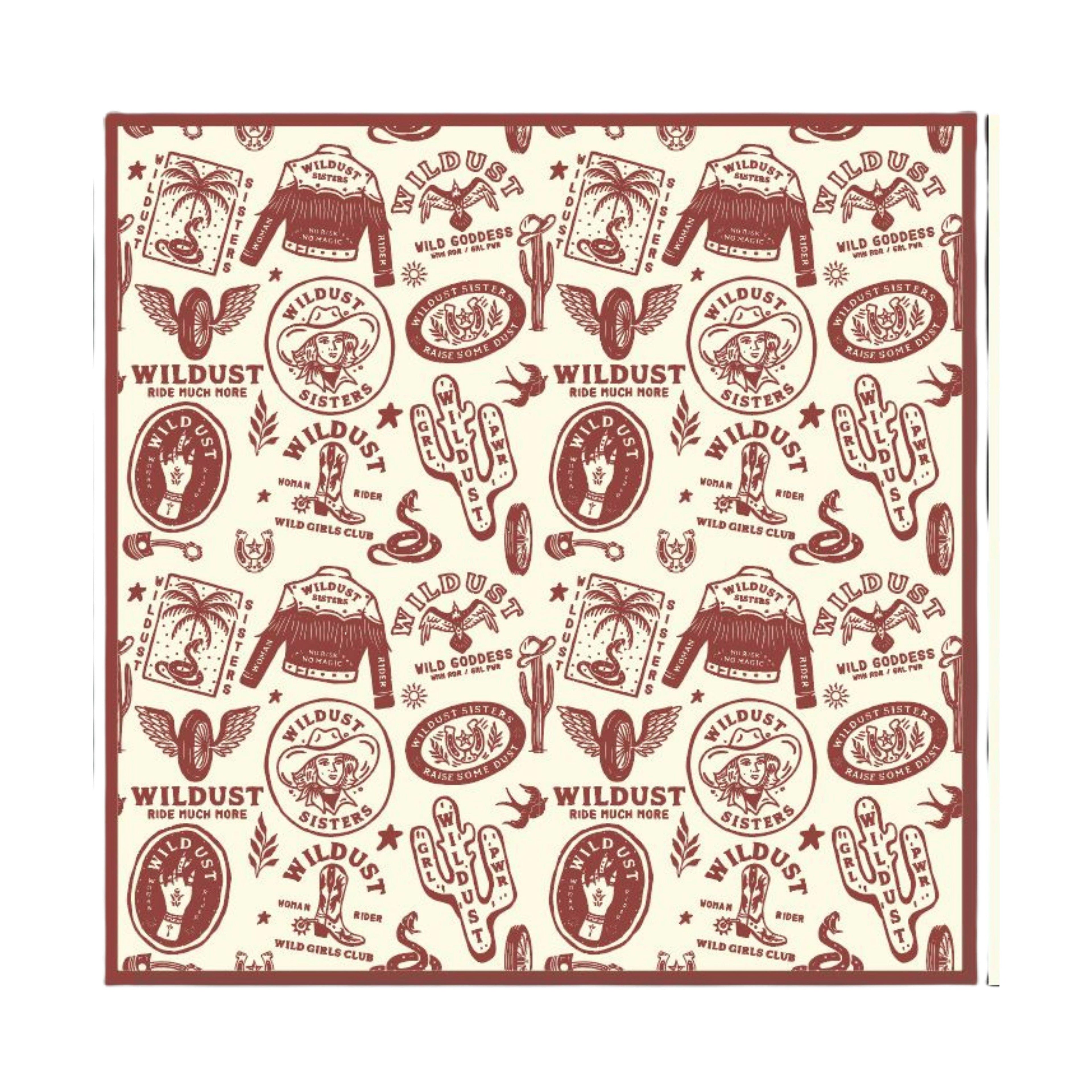 Wildust Sisters Western Moto Scarf Red