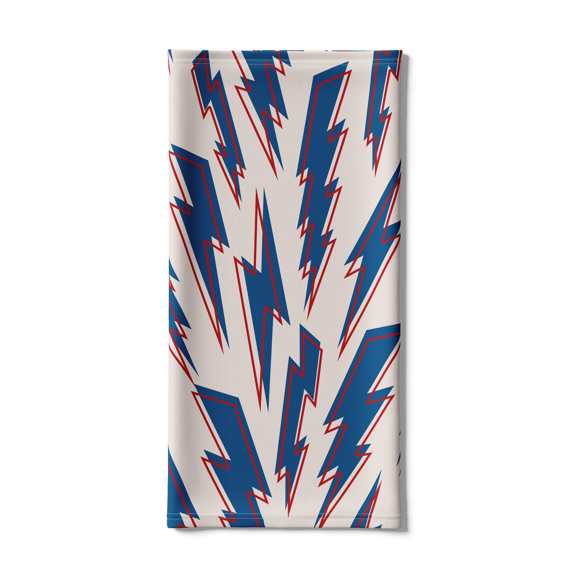 Flerfärgad halsvärmare i stretchig textil