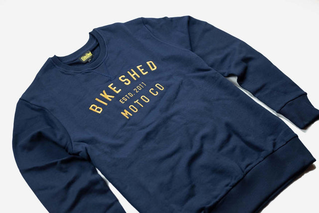 Bike Shed Moto Co. Sweatshirt Navy/Mustard