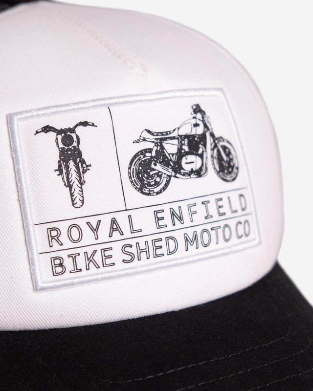 Bike Shed x Royal Enfield Aspect Cap Black/White