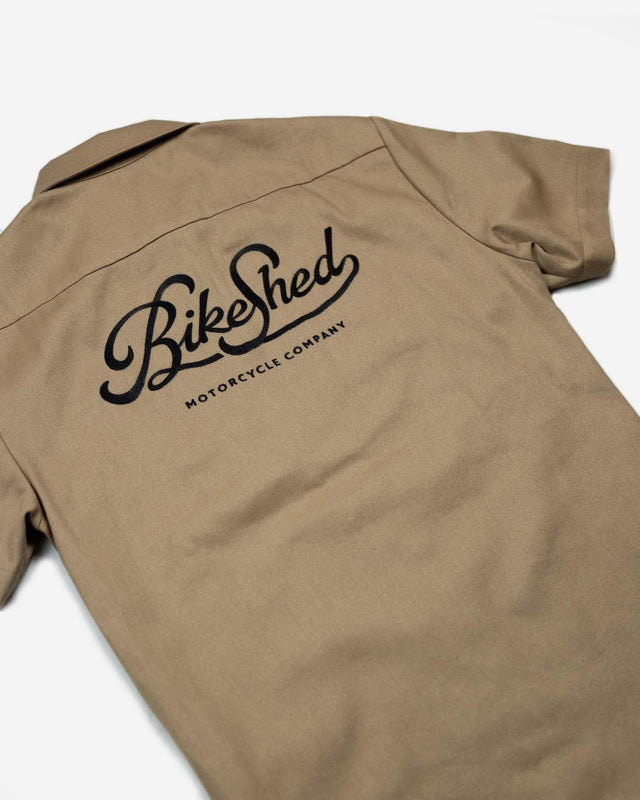 Bike Shed Garage Shirt Tan