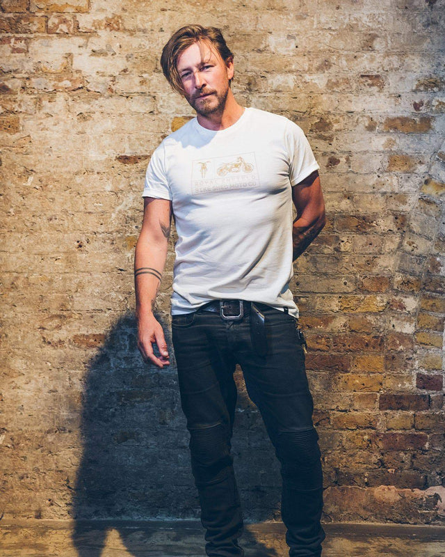 Bike Shed x Royal Enfield Aspect T-shirt White/Gold