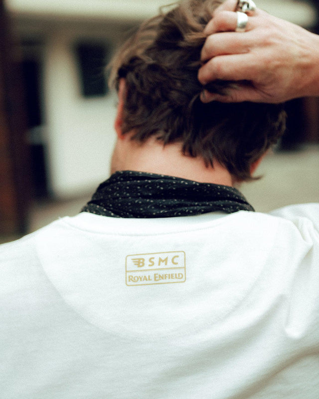Bike Shed x Royal Enfield Aspect T-shirt White/Gold