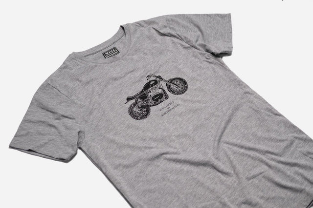 Bike Shed x Royal Enfield Inverse T-shirt Grey/Black