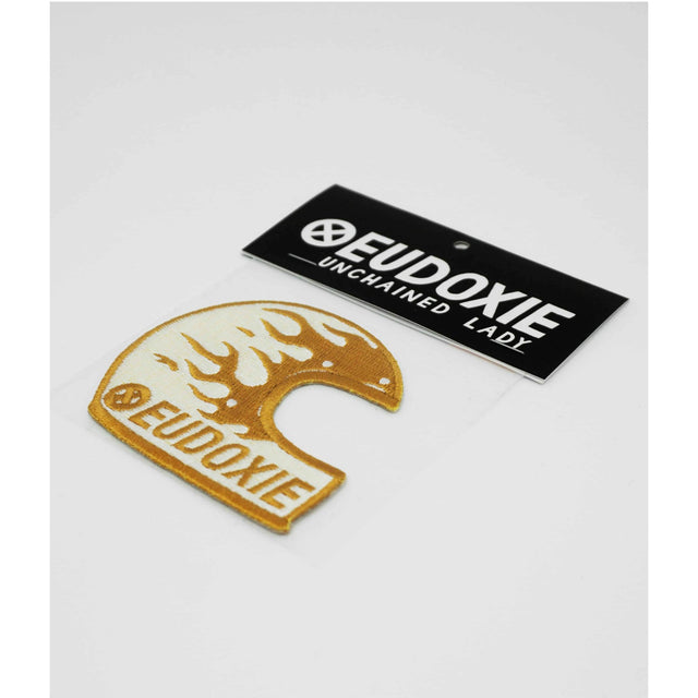 Eudoxie Flames Helmet Patch White/Gold