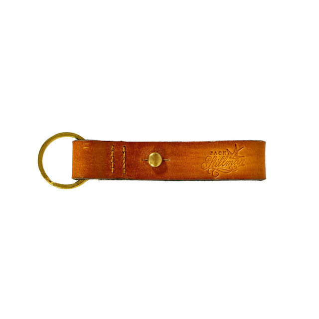 Jack Stillman Leather Key Tag Brown