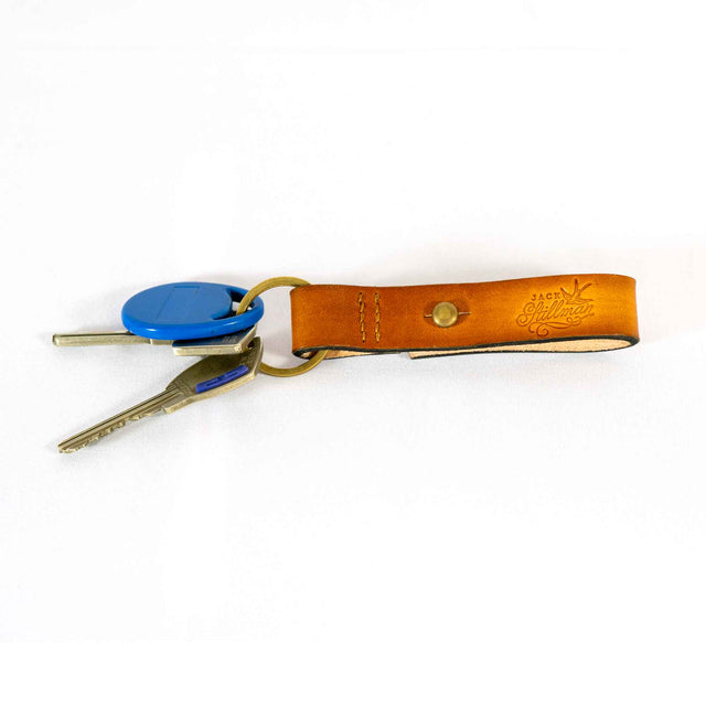 Jack Stillman Leather Key Tag Brown