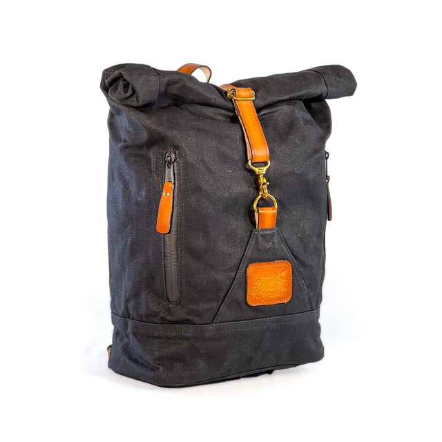Jack Stillman The Mutt Roll Top Pannier Bag Black