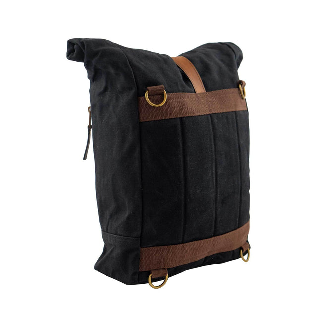 Jack Stillman The Mutt Roll Top Pannier Bag Black