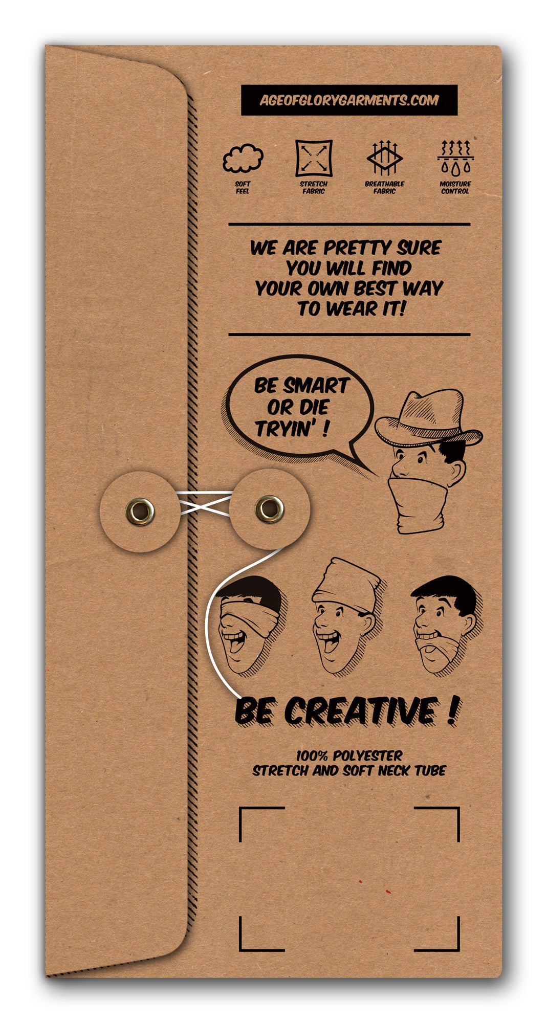 Age of Glory Twisted Checkers Neck Tube Black/Red