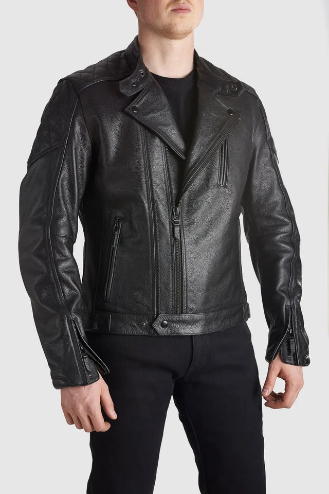 Pando Moto Twin Leather Jacket Black