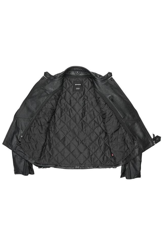 Pando Moto Twin Leather Jacket Black