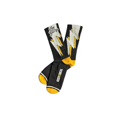 Age of Glory Bolt Socks Black/Yellow/Off-White