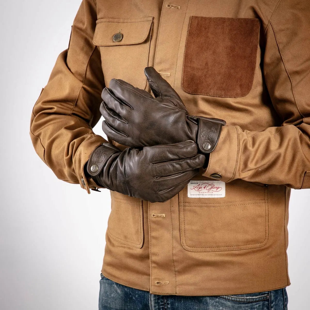 Age of Glory Carpenter Winter Gloves Brown