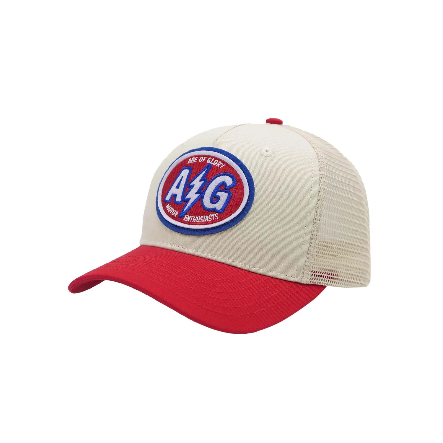 Age of Glory Pilot Trucker Cap Off-White/Red