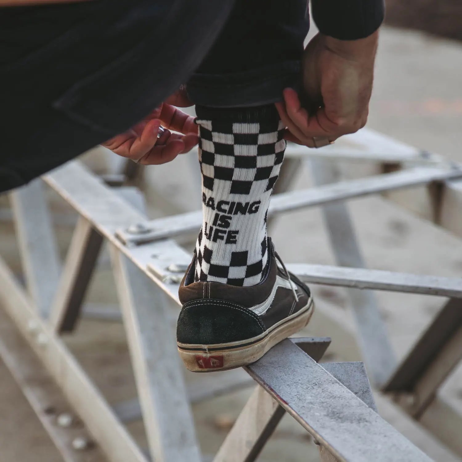 Age of Glory Racing Socks Black/Off-White