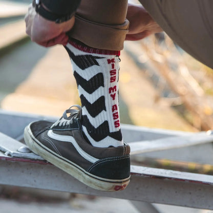 Age of Glory Tracks Socks Black/Off-White/Burgundy