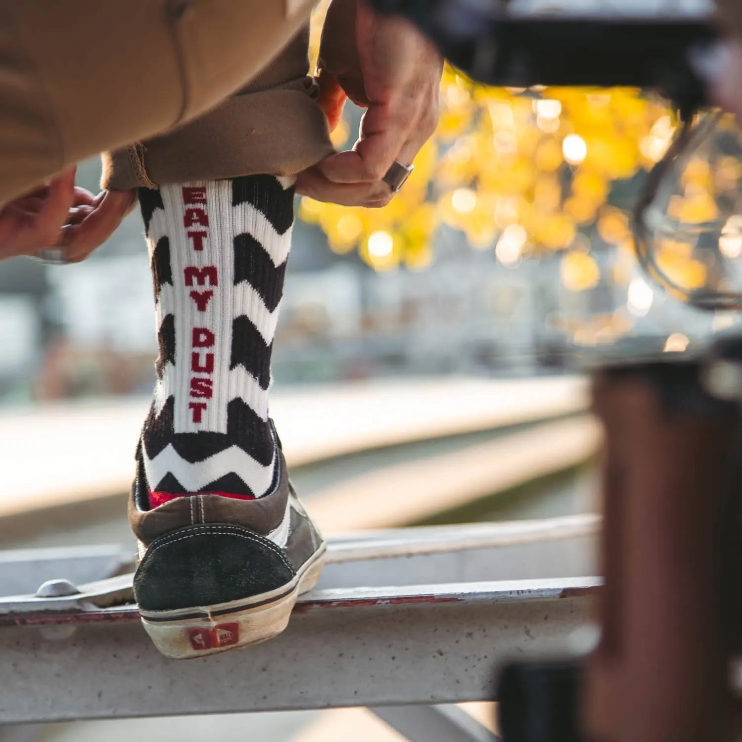 Age of Glory Tracks Socks Black/Off-White/Burgundy
