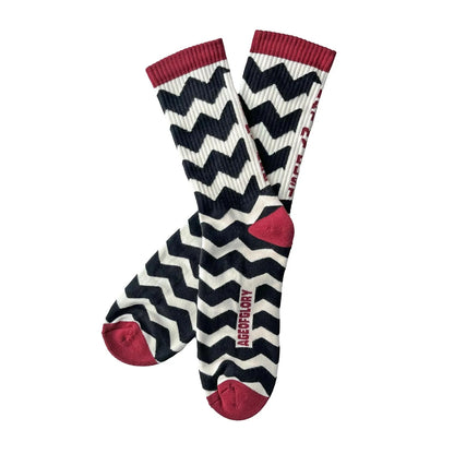 Age of Glory Tracks Socks Black/Off-White/Burgundy