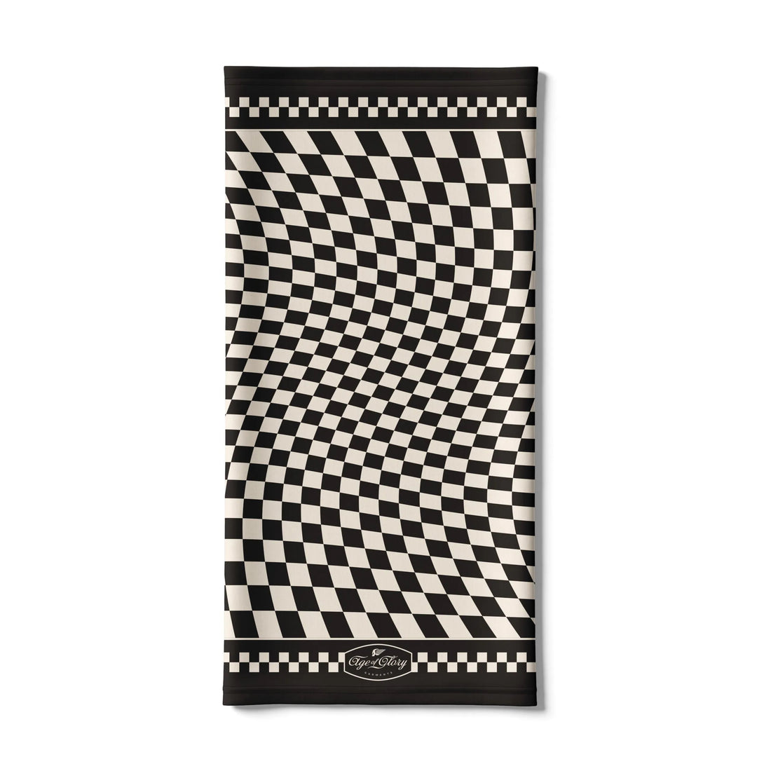 Age of Glory Twisted Checker Winter Neck Tube Black/White