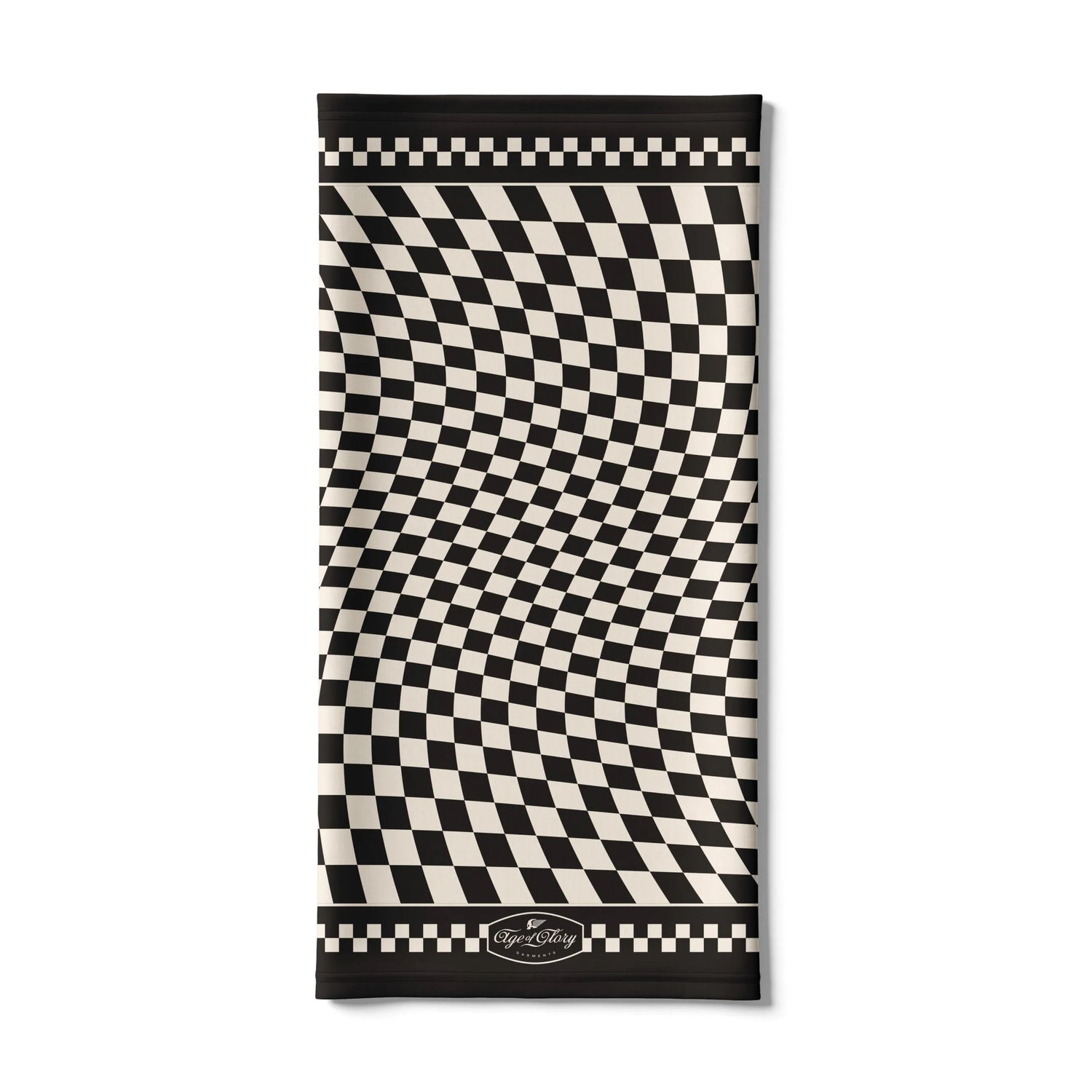 Age of Glory Twisted Checker Winter Neck Tube Black/White